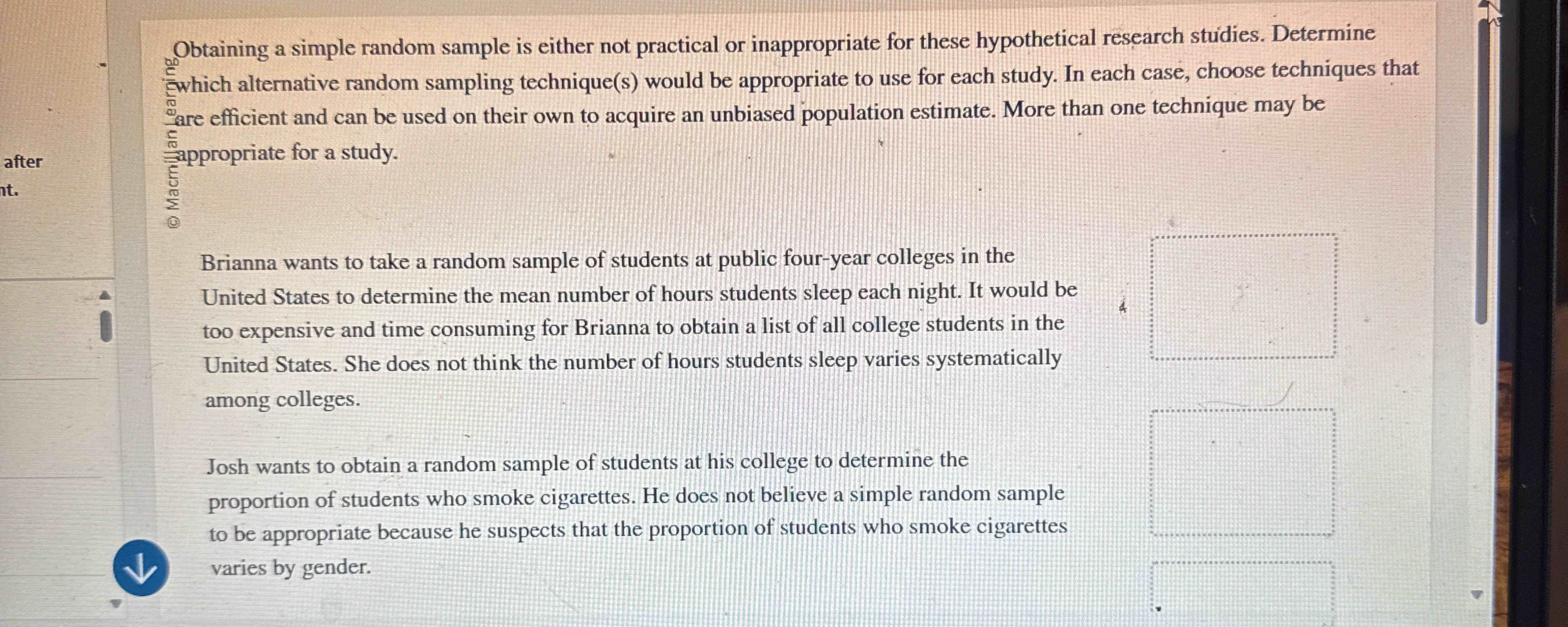 Solved Obtaining a simple random sample is either not | Chegg.com