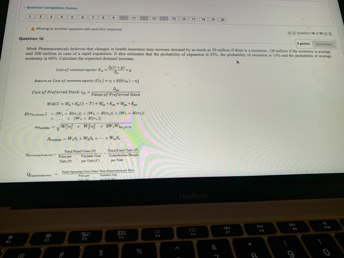 Solved Question Completion Status: 2 13 15 16 12 18 Moving | Chegg.com