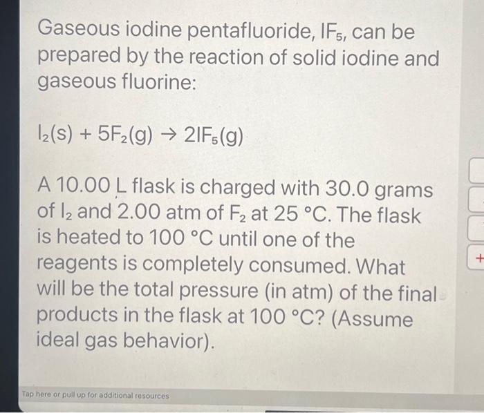 Gaseous iodine deals