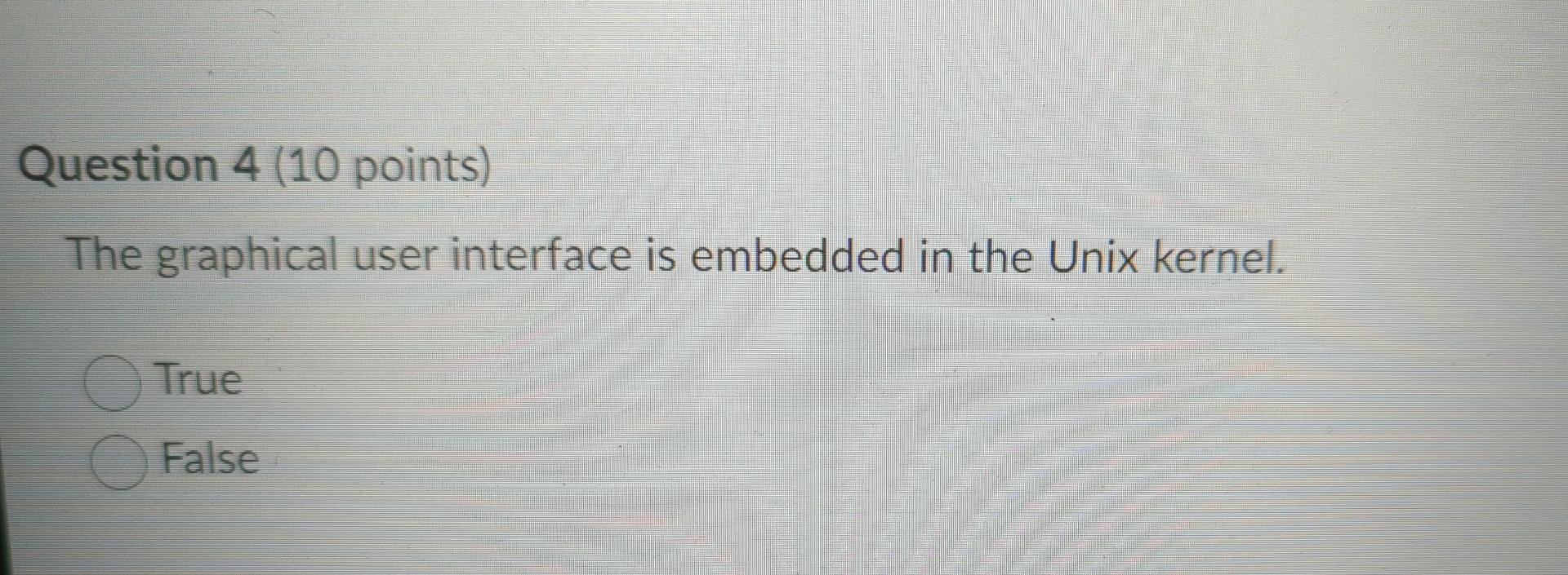 Solved Question 4 (10 points) The graphical user interface | Chegg.com