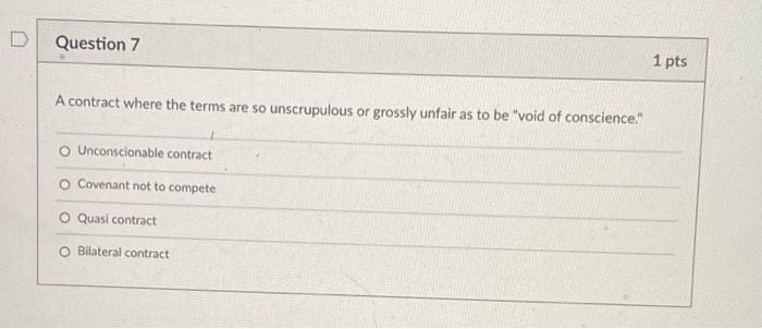 Solved D Question 1 1 pts A minor may enter into most | Chegg.com