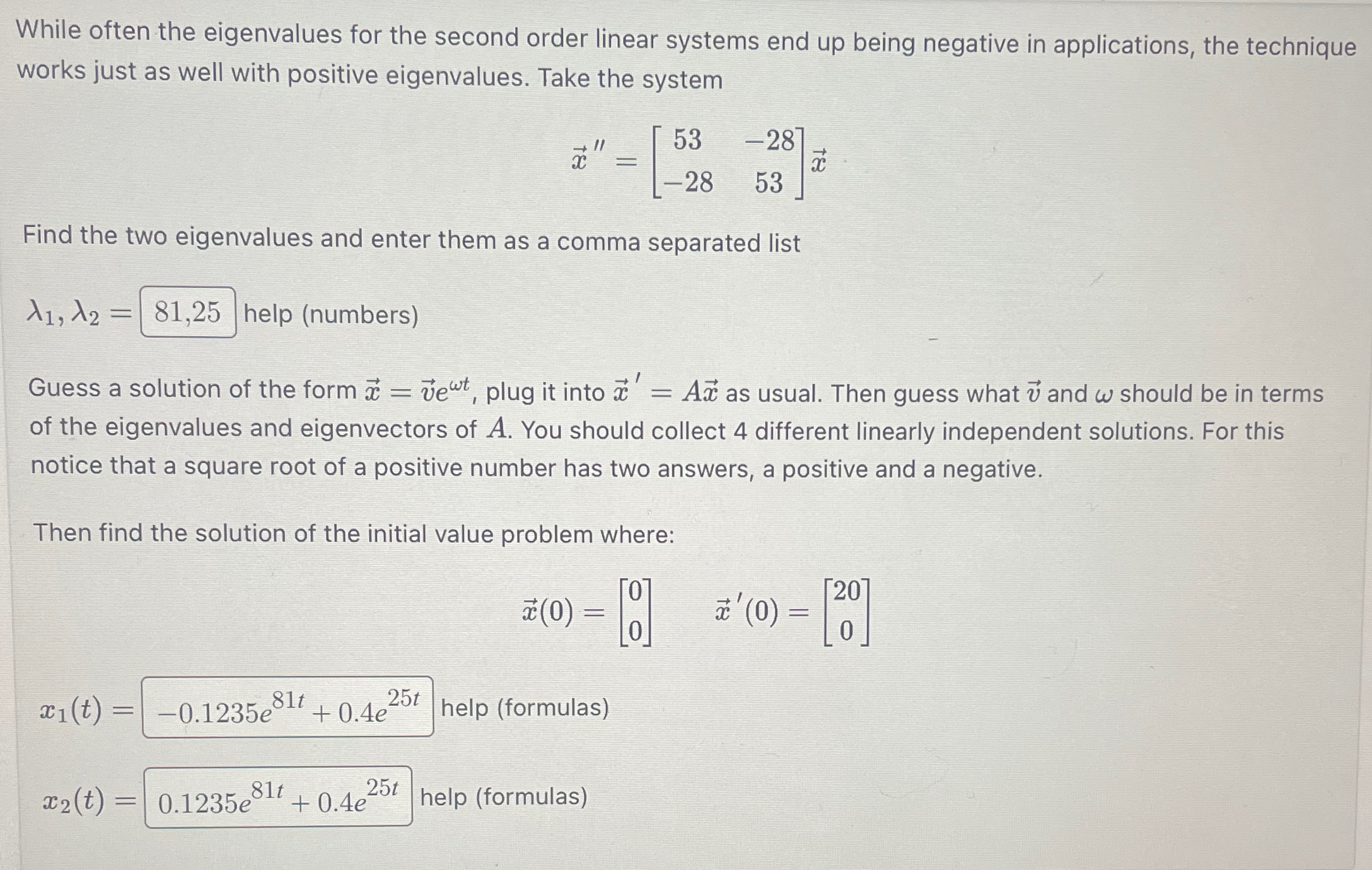 Solved While often the eigenvalues for the second order | Chegg.com
