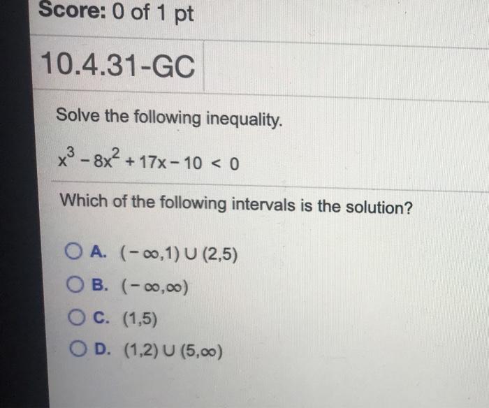 Solved Score: 0 of 1 pt 10.4.31-GC Solve the following | Chegg.com