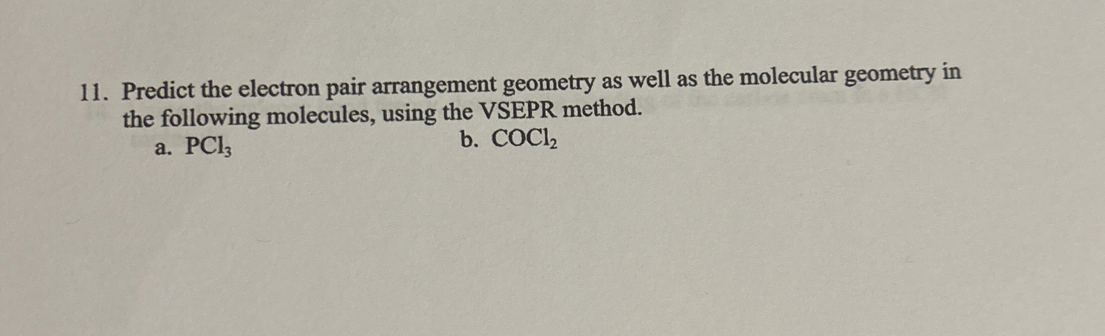 Solved Predict the electron pair arrangement geometry as | Chegg.com