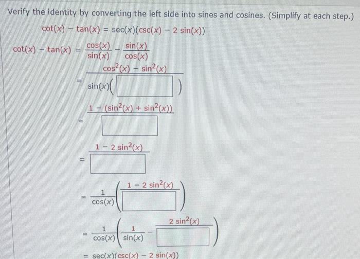 solved-verify-the-identity-by-converting-the-left-side-into-chegg