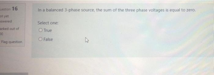 Solved In a balanced 3-phase source, the sum of the three | Chegg.com