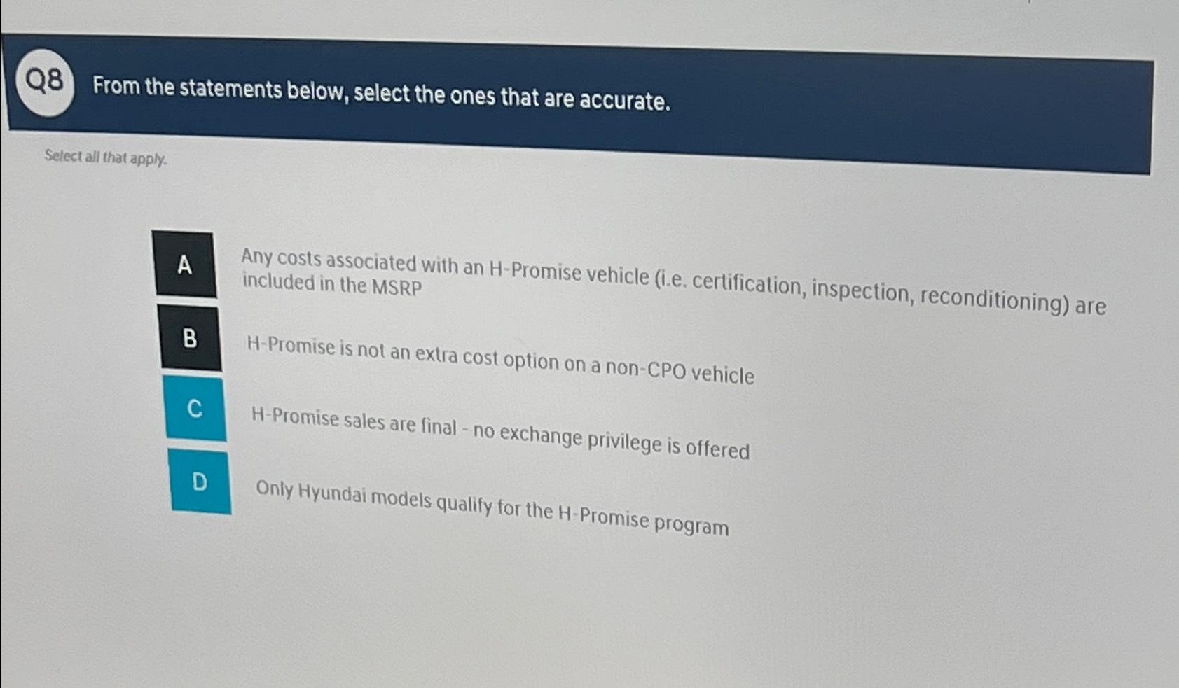 Solved Q8 ﻿From the statements below, select the ones that | Chegg.com