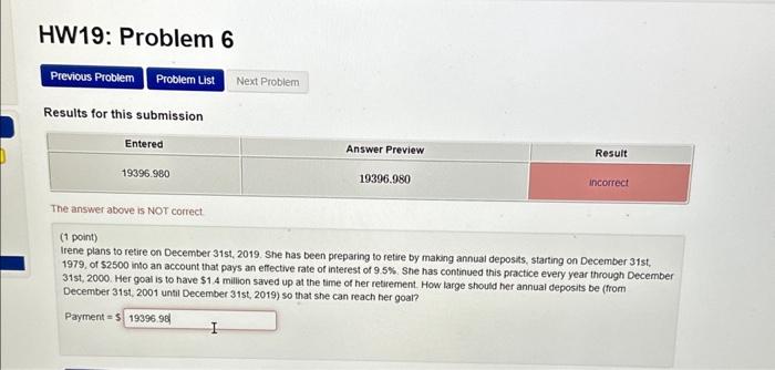 Solved Results For This Submission The Answer Above Is NOT | Chegg.com