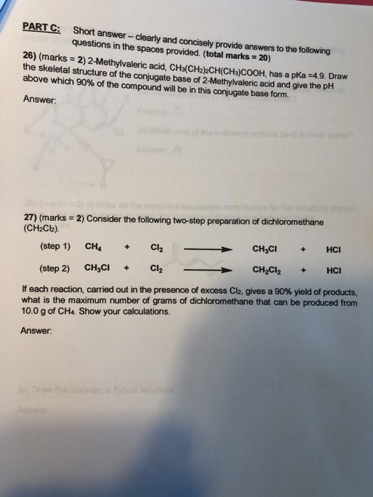 Solved Part C Short Answer Clearly And Concisely Provide Chegg Com