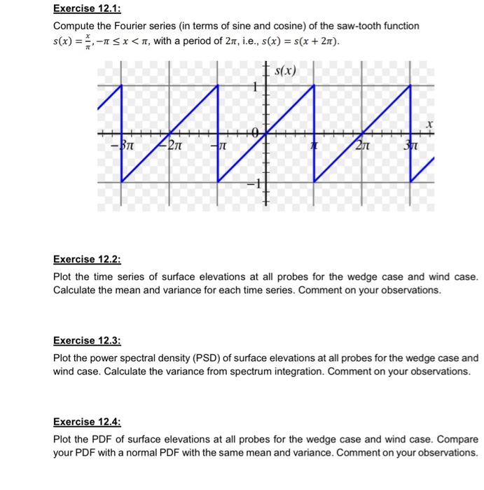 Exercise 12.3: Plot the power spectral density (PSD) | Chegg.com