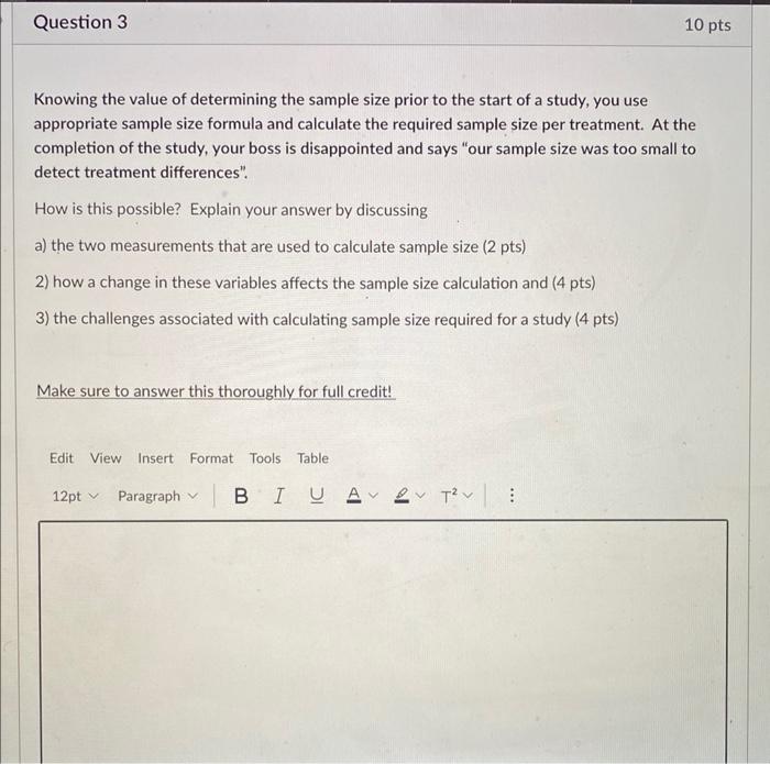 Solved Knowing The Value Of Determining The Sample Size | Chegg.com