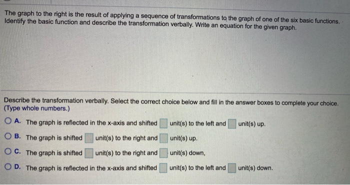 Solved The graph to the right is the result of applying a | Chegg.com