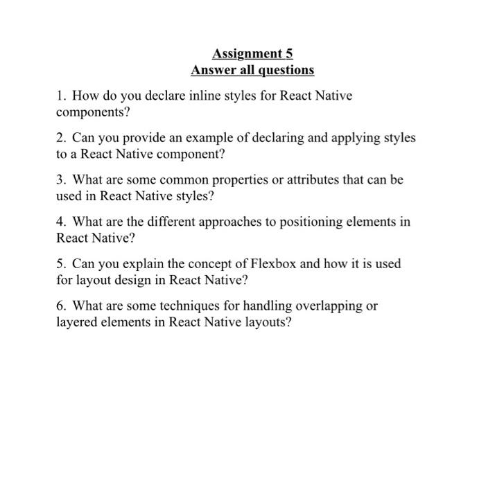 assignment 6 answer