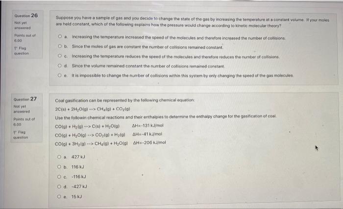 Solved Suppose You Have A Sample Of Gas And You Decide To | Chegg.com