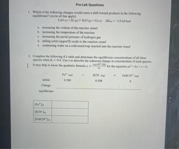 Solved 1. Based on your average Kc value, does the | Chegg.com