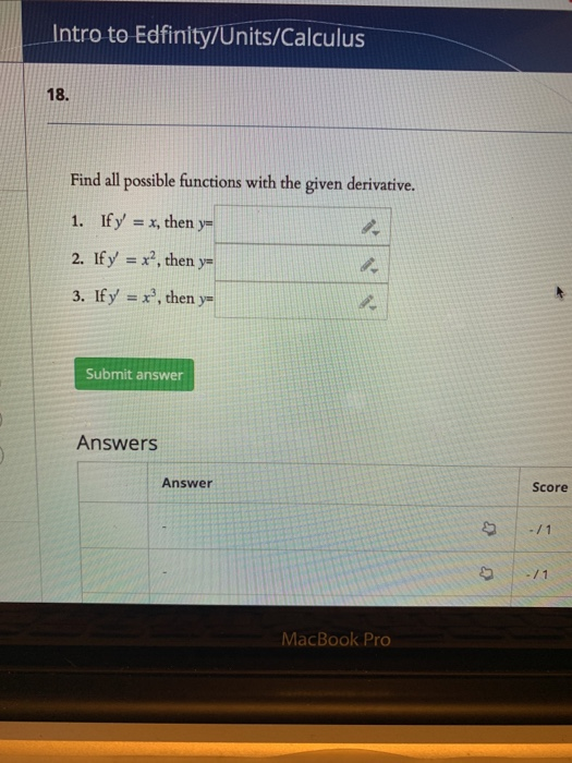 Solved Intro to Edfinity/Units/Calculus 18. Find all | Chegg.com