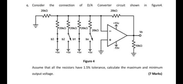 Solved Consider the connection of D/A Converter circuit | Chegg.com