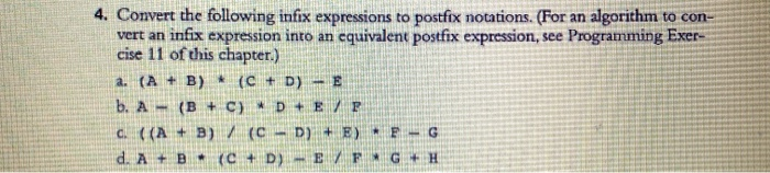 Solved 3. Evaluate the following postfix expressions: a. 64 | Chegg.com