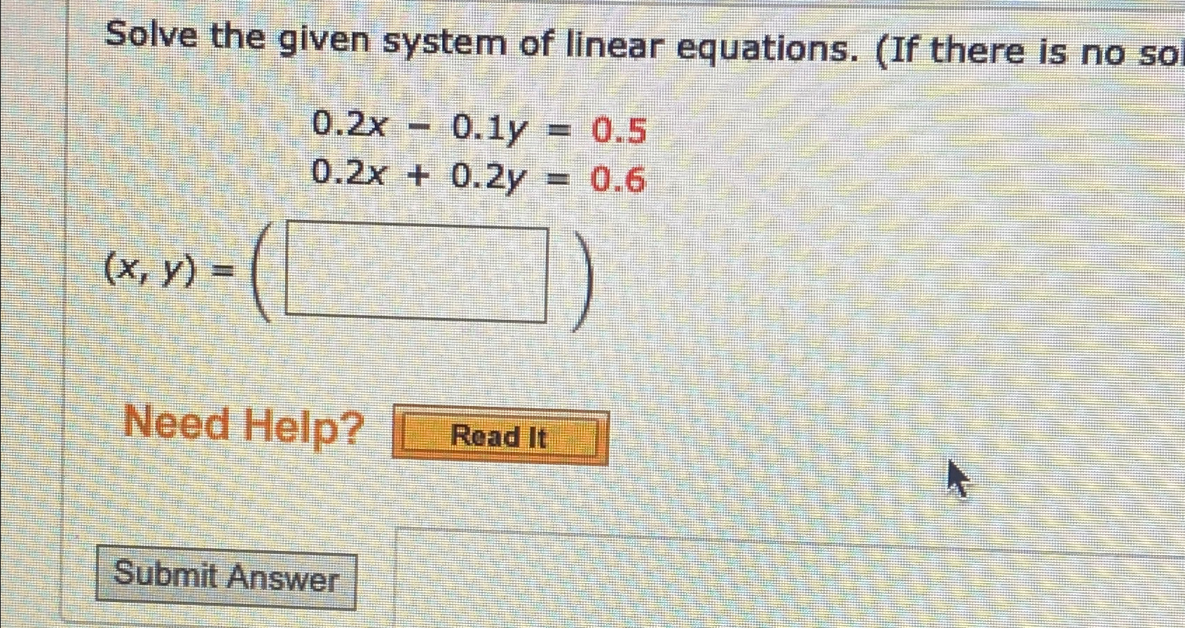 Solved Solve the given system of linear equations. (If there | Chegg.com