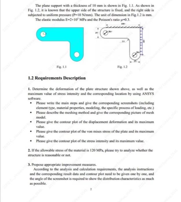 As shown in Figure 1 , the rectangular plate with a | Chegg.com
