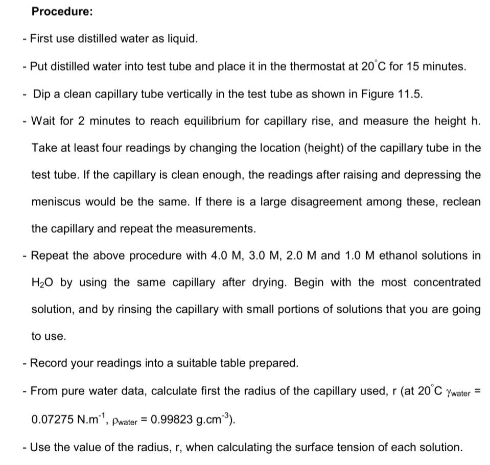 Solved 1. Surface tension determination by drop weight