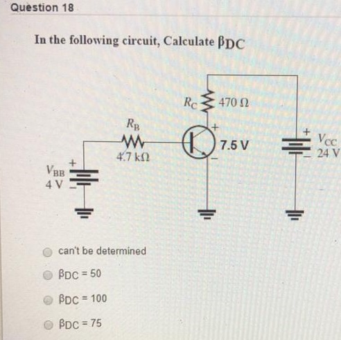 Solved Question 17 In a bipolar junction transistor BJT, the | Chegg.com