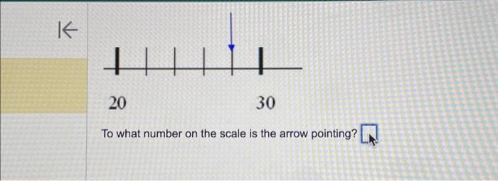 To what number on the scale is the arrow pointing?