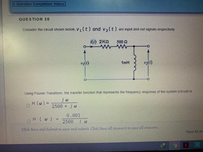 Solved Question Completion Status: QUESTION 20 Consider the | Chegg.com