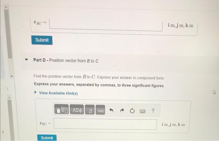 Solved Learning Goal: To find a position vector between two | Chegg.com