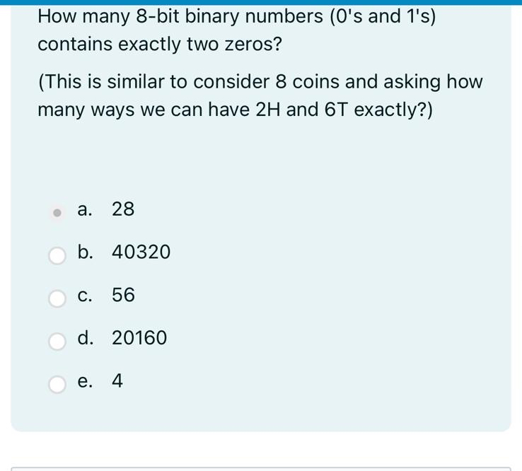 Solved How many 8-bit binary numbers (0's and 1 's) | Chegg.com