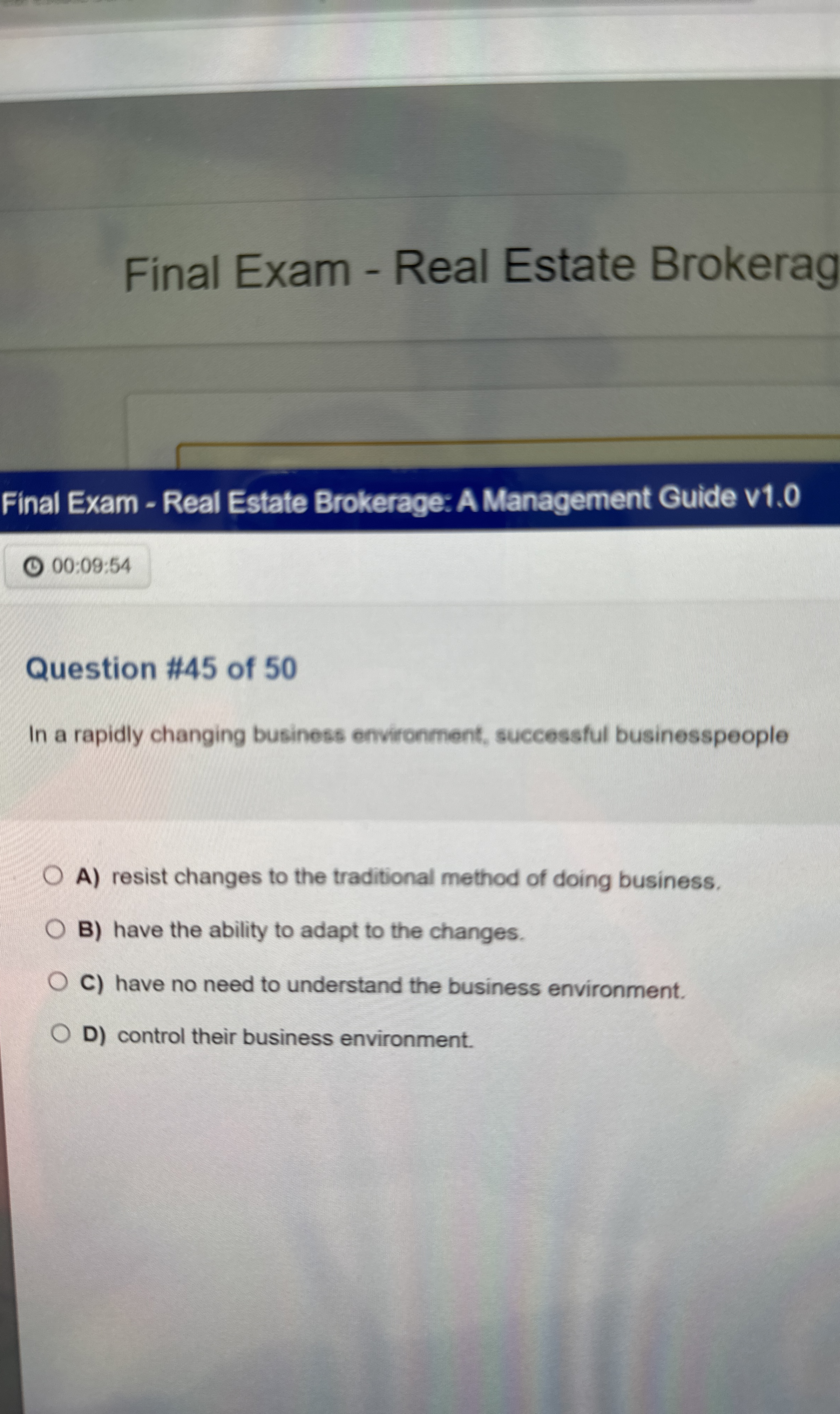Solved Final Exam ﻿Real Estate BrokeragFinal Exam ﻿Real