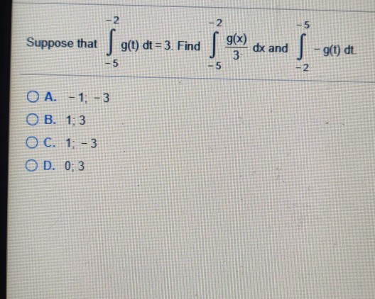 2 Suppose That S G T Dt 3 Find S 9 X 3 Dx And Chegg Com