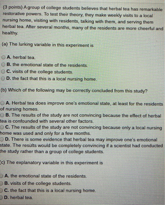 Solved (3 Points) A Group Of College Students Believes That | Chegg.com