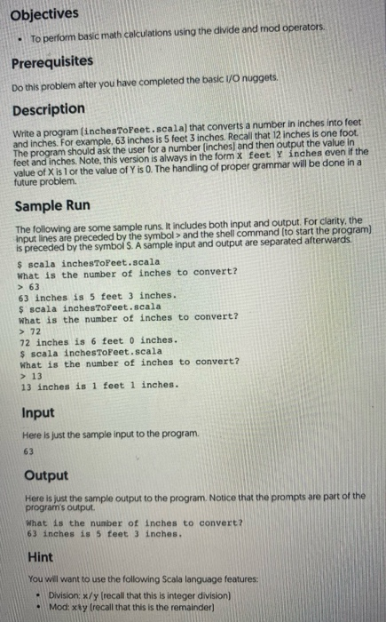 Solved Objectives • To perform basic math calculations using | Chegg.com