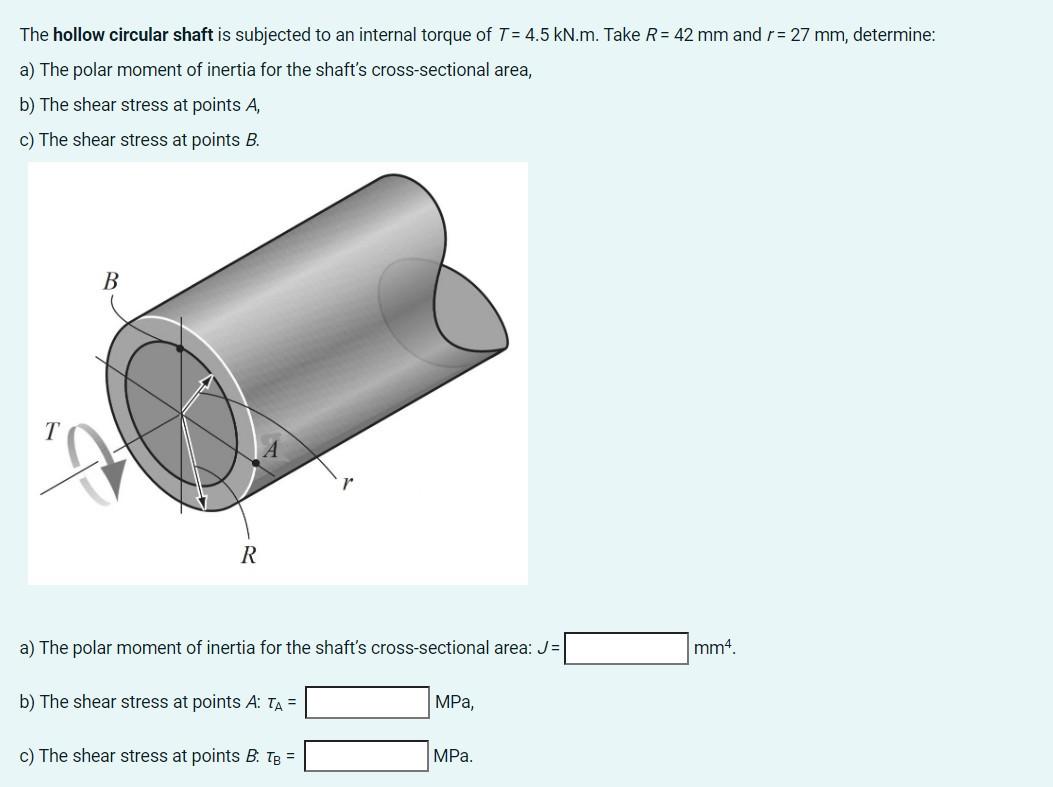 Solved The solid shaft shown in the below figure is made of | Chegg.com