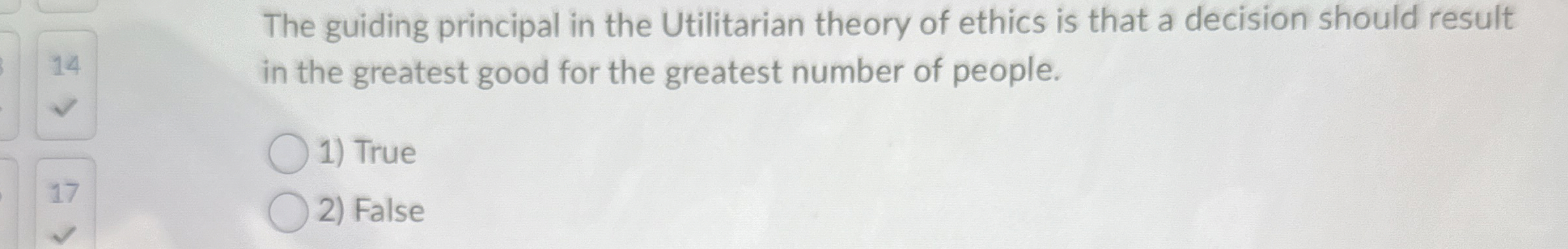 Solved The guiding principal in the Utilitarian theory of | Chegg.com