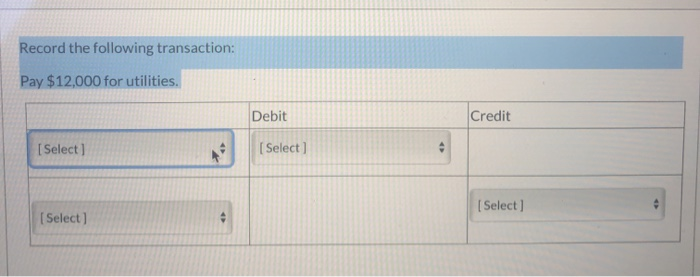 Solved Record The Following Transaction Pay 12 000 For Chegg