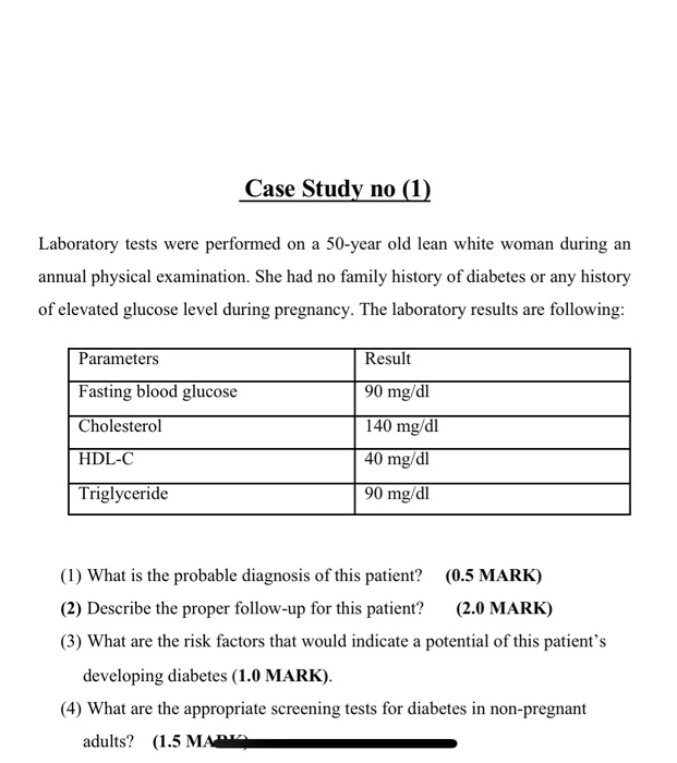 case study laboratory test