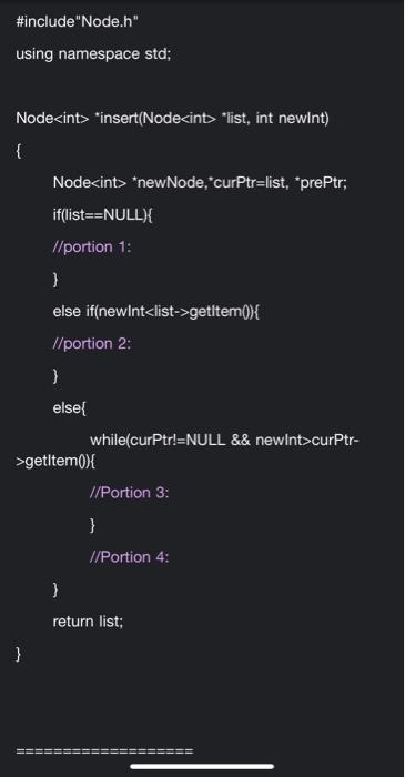 Solved In following program, the function insert) receives a | Chegg.com