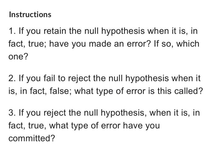 retain null hypothesis meaning