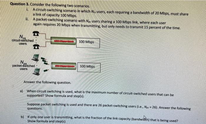 Solved Question 3. Consider The Following Two Scenarios. 1. | Chegg.com