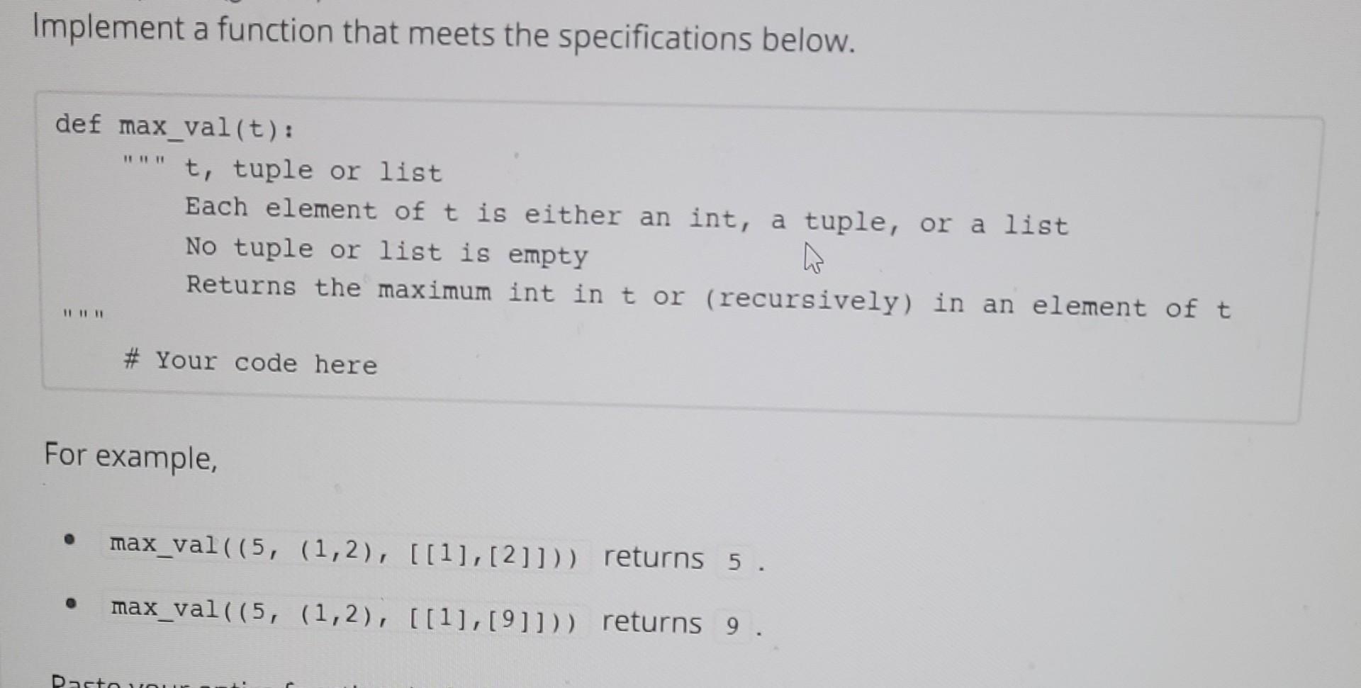 Solved In python. I'm having trouble getting 't' to be | Chegg.com