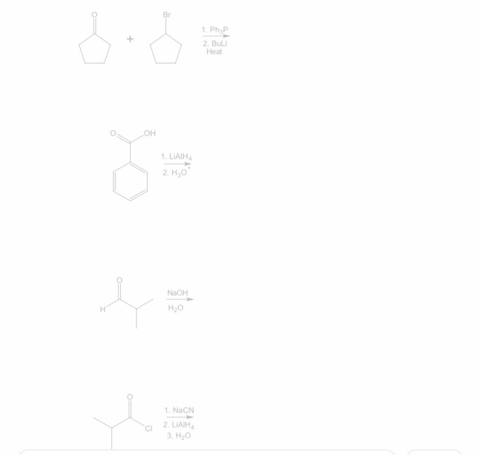 Solved 1. Ph 2. Buli Heat OOH 1. LIAIHA 2. HO NaOH H20 1. | Chegg.com