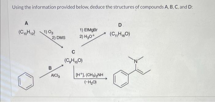Solved Using the information provided below, deduce the | Chegg.com