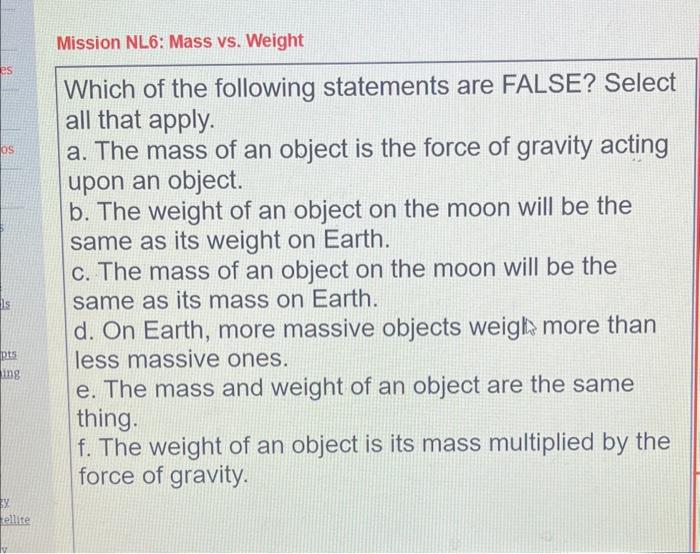 Solved Which of the following statements are FALSE? Select | Chegg.com