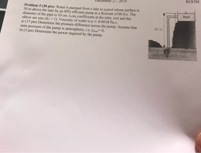 Physics Pool Problem Advanced physics Archive | December 27 2019 | Chegg.com