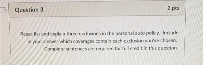 Solved Question 3 2 pts Please list and explain three | Chegg.com