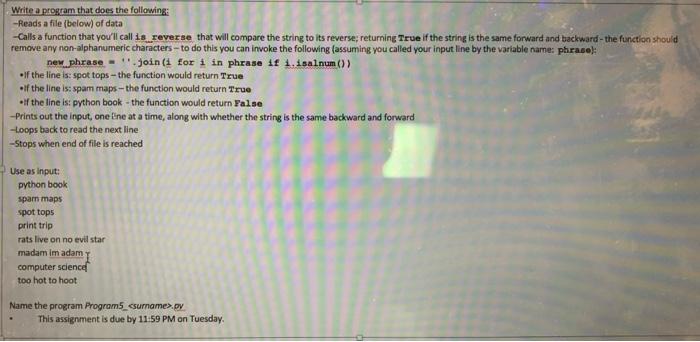 Solved Write a program that does the following -Reads a file | Chegg.com