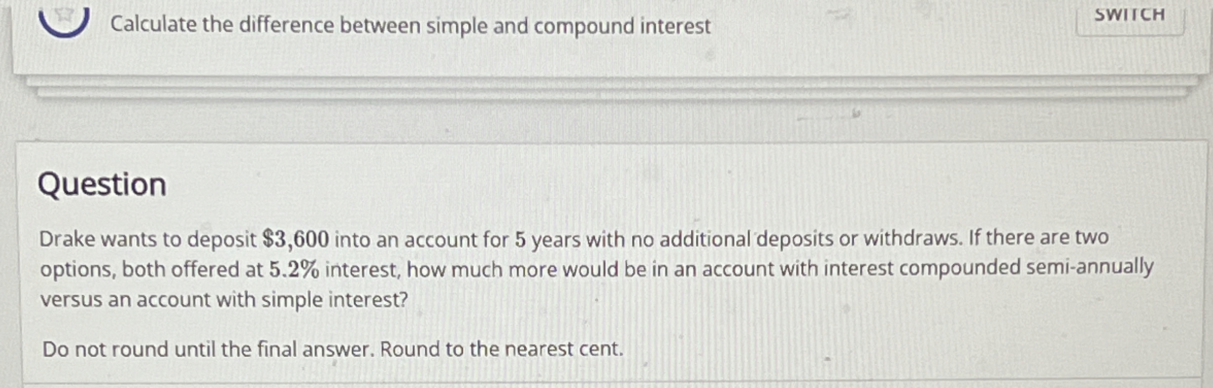 Solved Calculate the difference between simple and compound | Chegg.com