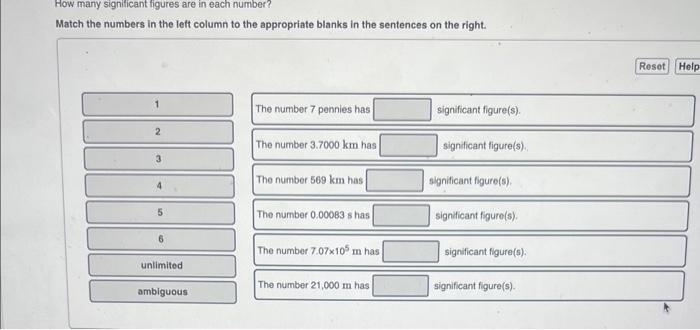 Solved How Many Significant Figures Are In Each Number 9827